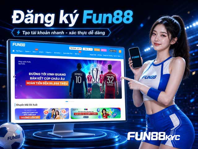 Đăng ký Fun88 đơn giản, thành công ngay lần đầu