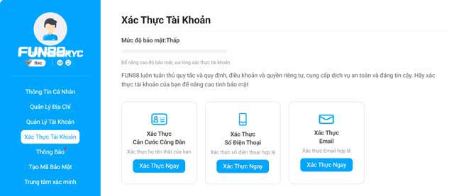 Hoàn tất xác thực tài khoản