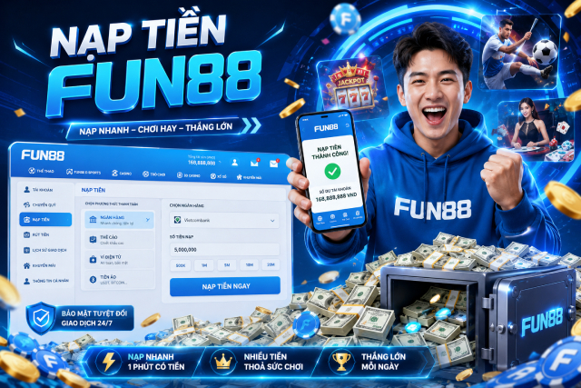 Nạp tiền Fun88 ngày càng nhanh với hướng dẫn cụ thể